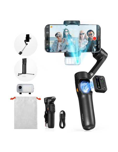 Gimbal Hohem iSteady V3 para Smartphone con Luz y Control Remoto Gimbal Hohem iSteady V3 para Smartphone con Luz y Control Remoto