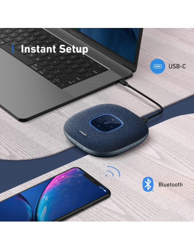 Altavoz Bluetooth Anker PowerConf S3, 6 Micrófonos, 24H Llamadas