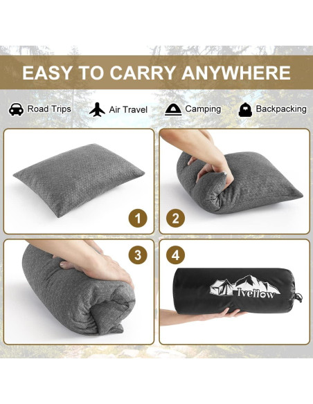 Almohada de Viaje Ivellow Modelo Compacta 44.96x35.05cm Gris Almohada de Viaje Ivellow Modelo Compacta 44.96x35.05cm Gris