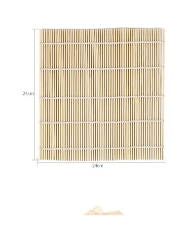 Esteras de Sushi de Bambú BZG - 2 Unidades 24.1 cm Cuadradas