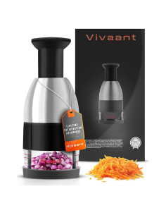 Picador Manual Slap Chop Vivaant - Cortador de Verduras y Ajo