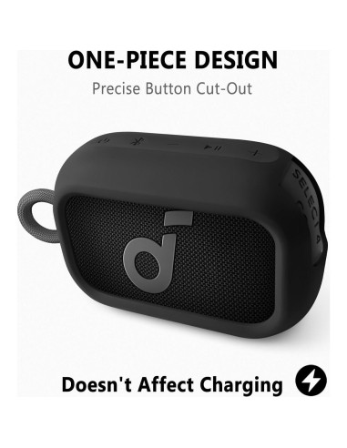 Funda de Silicona Geiomoo para Altavoz Anker Select 4 Go - Negro