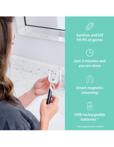 Desinfectante de Cepillos de Dientes UV-C Bril, Portátil y Recargable