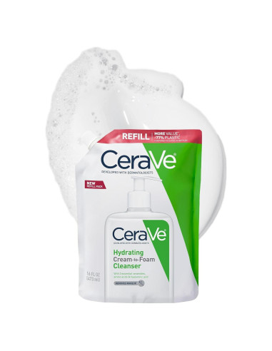 Limpiador Facial Crema a Espuma CeraVe 454 g Hidratante