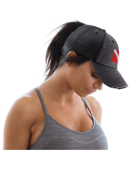 Gorra de Ponytail Speedy Pros con Bordado de Buceo Gorra de Ponytail Speedy Pros con Bordado de Buceo