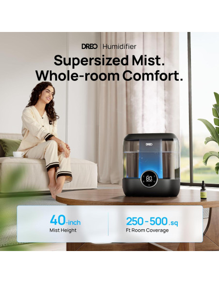 Humidificador Dreo HM524 6L Ultrasonido Silencioso Negro Humidificador Dreo HM524 6L Ultrasonido Silencioso Negro