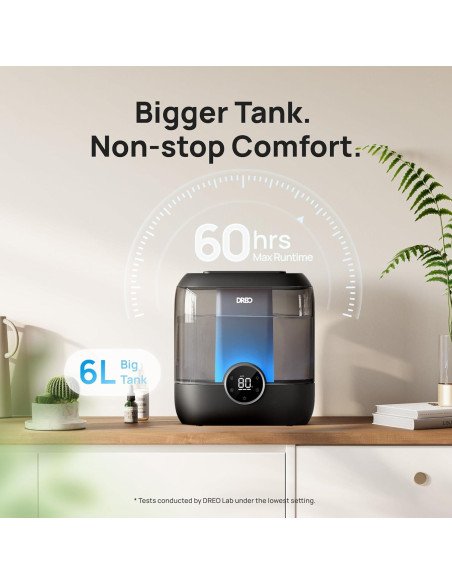 Humidificador Dreo HM524 6L Ultrasonido Silencioso Negro Humidificador Dreo HM524 6L Ultrasonido Silencioso Negro