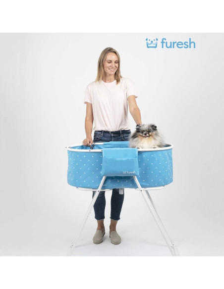 Tina de baño para perros y gatos Evergro, plegable y elevada, 84 cm Tina de baño para perros y gatos Evergro, plegable y elevada, 84 cm