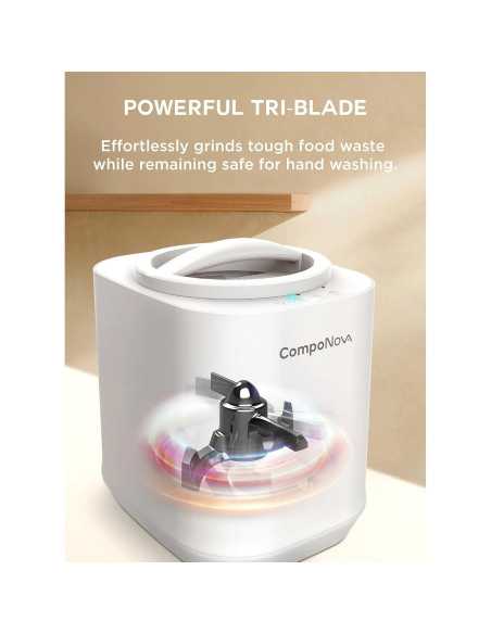 Compostador Eléctrico CompoNova Gaia 4L Sin Olores Blanco Compostador Eléctrico CompoNova Gaia 4L Sin Olores Blanco