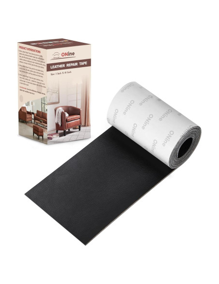 Cinta de Reparación de Cuero ONine 3x60cm Autoadhesiva Negra Cinta de Reparación de Cuero ONine 3x60cm Autoadhesiva Negra