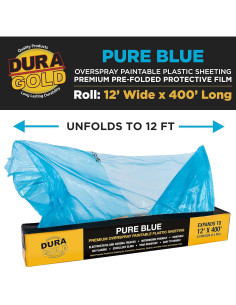 Película Protectora Dura-Gold 12m x 122m Azul para Pintura 2