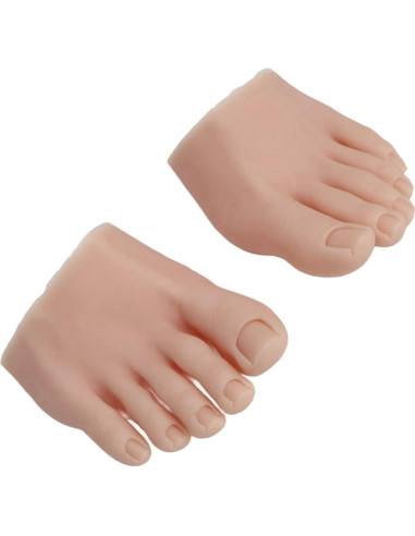 Modelo de Pie de Silicona Ejoyous para Práctica de Uñas - Mediano