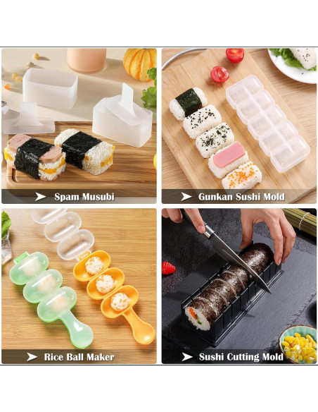Kit de Hacer Sushi 28 en 1 SmileTools - Herramientas de Bambú Kit de Hacer Sushi 28 en 1 SmileTools - Herramientas de Bambú