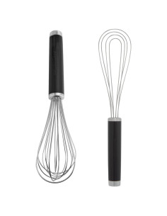 Juego de Batidores KitchenAid 2 Piezas Acero Inoxidable Negro