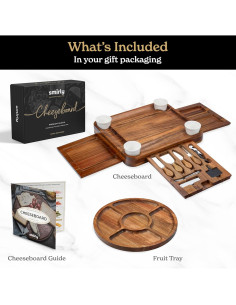 Juego de Tablas de Charcutería SMIRLY - Grande de Acacia 2