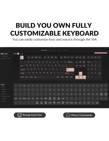 Teclado Mecánico Inalámbrico Keychron K10 Pro - Retroiluminación Blanca