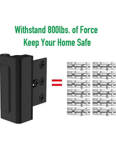 Cerradura de Refuerzo de Seguridad CRANACH para Puertas - Negra 2