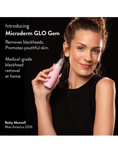 Microderm GLO GEM - Herramienta de Microdermoabrasión Rosa