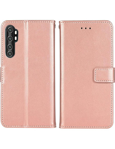 Funda Billetera FDCWTSH para Xiaomi Note 10 Lite Rosa Dorado