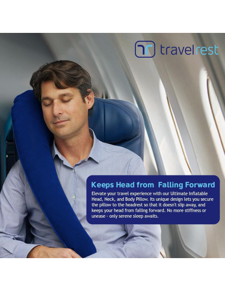 Almohada de Viaje Travelrest Ultimate Inflable Azul Almohada de Viaje Travelrest Ultimate Inflable Azul