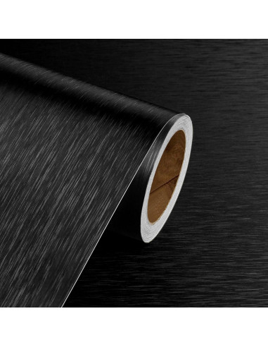 Papel Contacto Autoadhesivo Livelynine Acero Inoxidable Negro 40x200cm