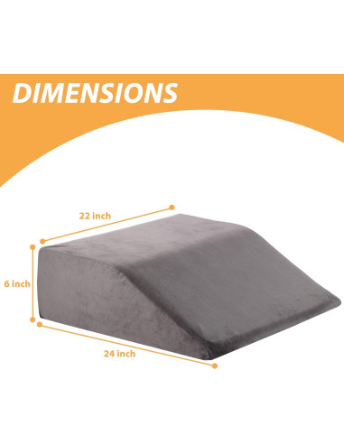 Cojín de Elevación de Piernas Bedluxe Espuma Viscoelástica 15 cm