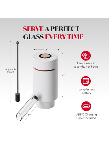 Dispensador de Vino Eléctrico Vin Fresco - Aerador 750ml