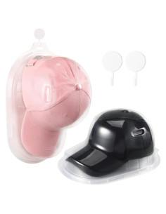 Exhibidor de Gorras de Béisbol Meisitai - 2 Juegos, Plástico Transparente