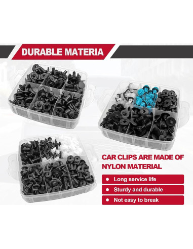 Kit 801 Clips de Retención Automotrices Vrasly 24 Tamaños