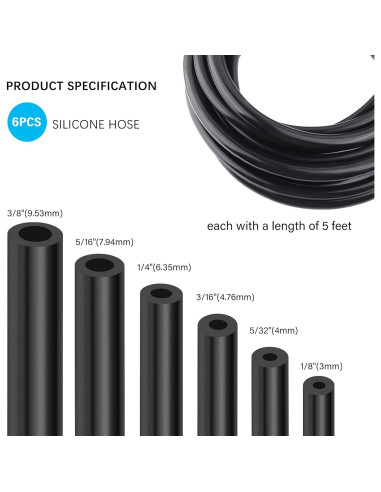 Kit Mangueras de Vacío Automotriz OFBAND 6PCS 152cm