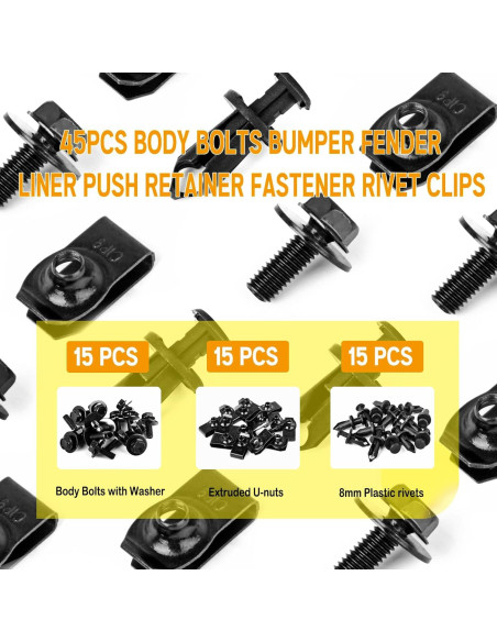 Kit 45 Piezas Tornillos Sujetadores Xislet para Motor Kit 45 Piezas Tornillos Sujetadores Xislet para Motor