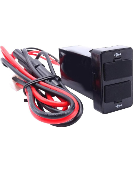 Cargador USB Doble XJMOTO 12V/24V 2.1A para Toyota Cargador USB Doble XJMOTO 12V/24V 2.1A para Toyota