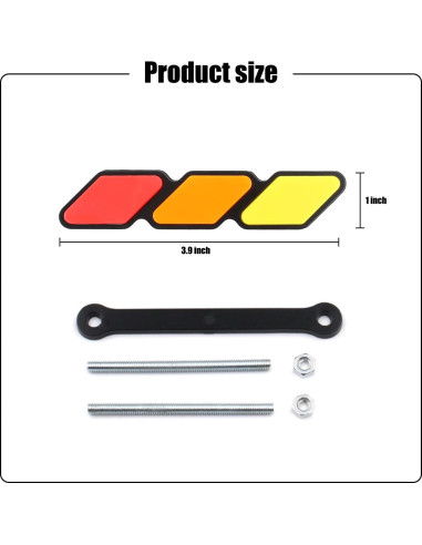 Emblema de Parrilla Tricolor Jawmoy para Toyota 4Runner Tacoma