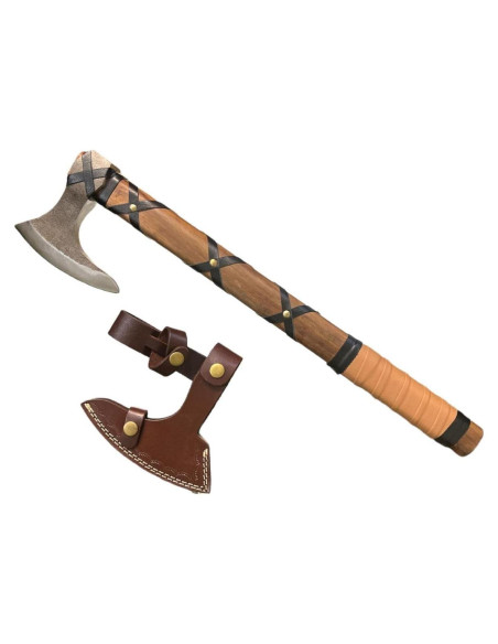 Hacha Vikinga Cazador Vikingo VK-Axe-03 con Funda de Cuero Hacha Vikinga Cazador Vikingo VK-Axe-03 con Funda de Cuero