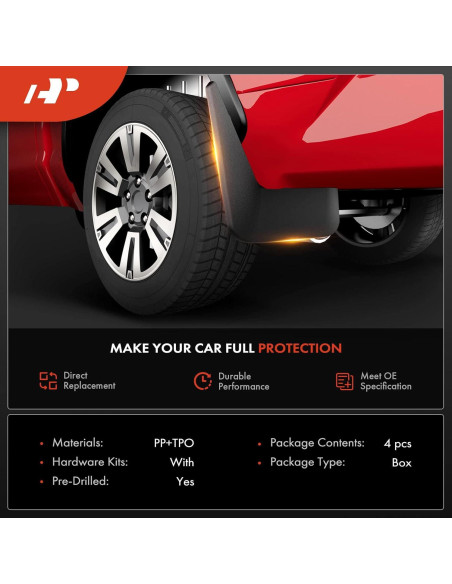Juego de Guardabarros A-Premium para Toyota Hilux 2005-2014 Juego de Guardabarros A-Premium para Toyota Hilux 2005-2014