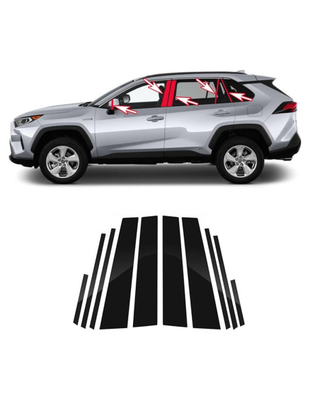 Calcomanías Pilar Central Ventana Toyota RAV4 2020-2025 MHQP Calcomanías Pilar Central Ventana Toyota RAV4 2020-2025 MHQP