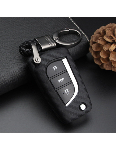 Funda de Llave de Silicona Toyota 4Runner Avalon Camry Negra