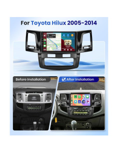 Estéreo de Coche Android 13 METEESER para Toyota Hilux 2005-2014 2