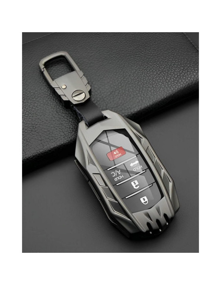Funda para llavero Toyota YONUFI JTYB-Gris compatible Sienna Rav4 Funda para llavero Toyota YONUFI JTYB-Gris compatible Sienna Rav4