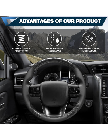 Volante POFENZE Fibra de Carbono Toyota Hilux 2015-2022