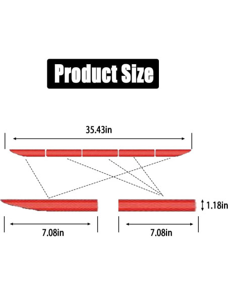 Calcomanía Reflectante Blilo para Maletero Auto Rojo 88,9 cm Calcomanía Reflectante Blilo para Maletero Auto Rojo 88,9 cm