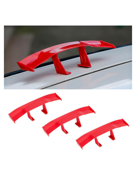 Alerón Mini para Coche BLAU GRUN 17x3.6 cm Rojo 3 Piezas Alerón Mini para Coche BLAU GRUN 17x3.6 cm Rojo 3 Piezas