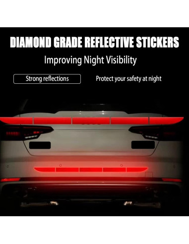 Calcomanía Reflectante Blilo para Maletero Auto Rojo 88,9 cm