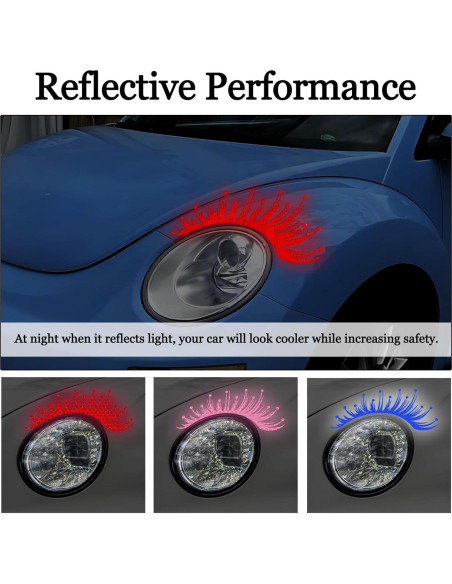 Calcomanías Reflectantes para Faros de Coche Wuyaoyao - 2 Pcs Calcomanías Reflectantes para Faros de Coche Wuyaoyao - 2 Pcs