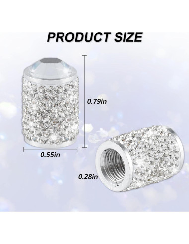 Tapas de Válvula de Neumático Alpmosn 4 Pcs Brillantes
