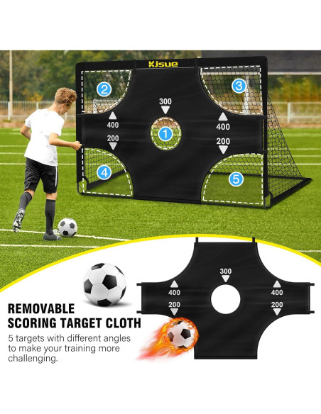 Porterías de Fútbol KJSUE 1,83x1,22 m Portátiles para Niños Porterías de Fútbol KJSUE 1,83x1,22 m Portátiles para Niños