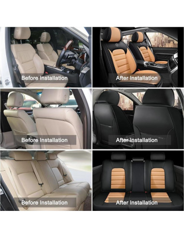 Fundas de Asiento de Cuero SOUIPA para Toyota Corolla 2006-2024