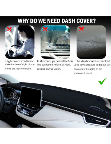 Cubierta de Tablero SENSHINE para Toyota Corolla 2019-2025