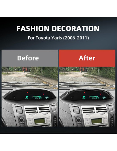 Cubierta de fibra de carbono Toyota Yaris 2006-2011 - Negro