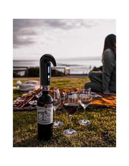 Decantador de Vino Eléctrico TOMEEM con Aerador y Luz Roja Decantador de Vino Eléctrico TOMEEM con Aerador y Luz Roja